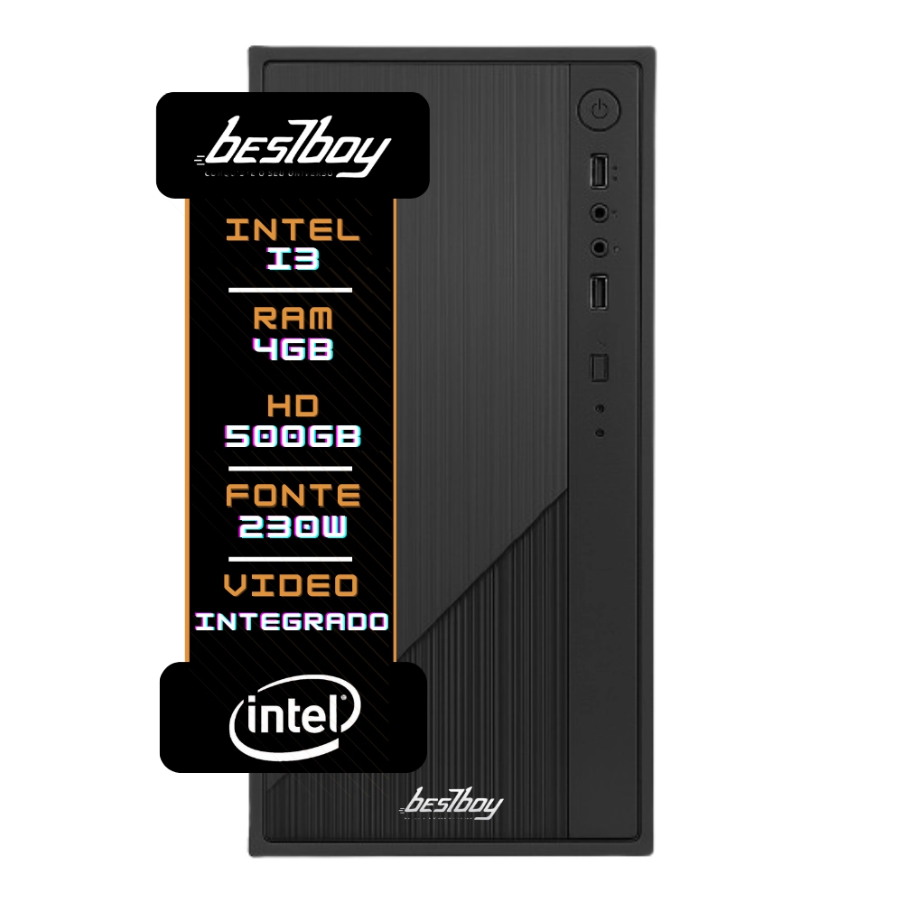 Computador Office Completo Intel Core I3 4gb 500gb Kit Monitor 19 Windows 10 Trial - BestBoy 