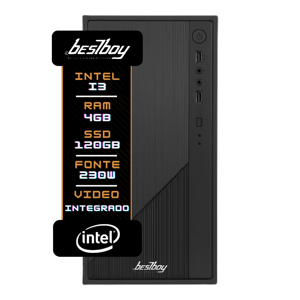 Computador Office Completo Intel Core I5 4GB SSD 128 Gb Monitor 15" Windows 10 Trial - BestBoy