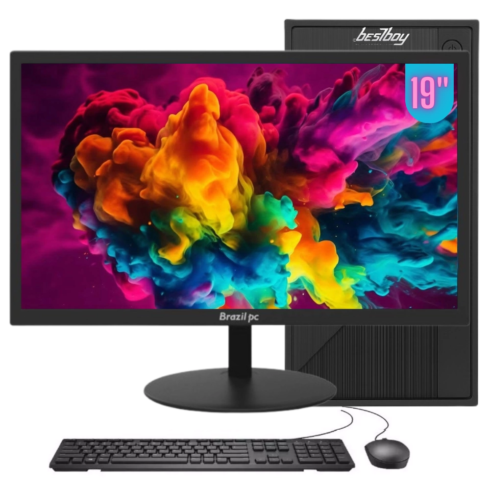 Computador Office Completo Intel Core I5 8gb Ssd 512 Gb Hd 500 Gb Monitor 19" Windows 10 Trial - BestBoy