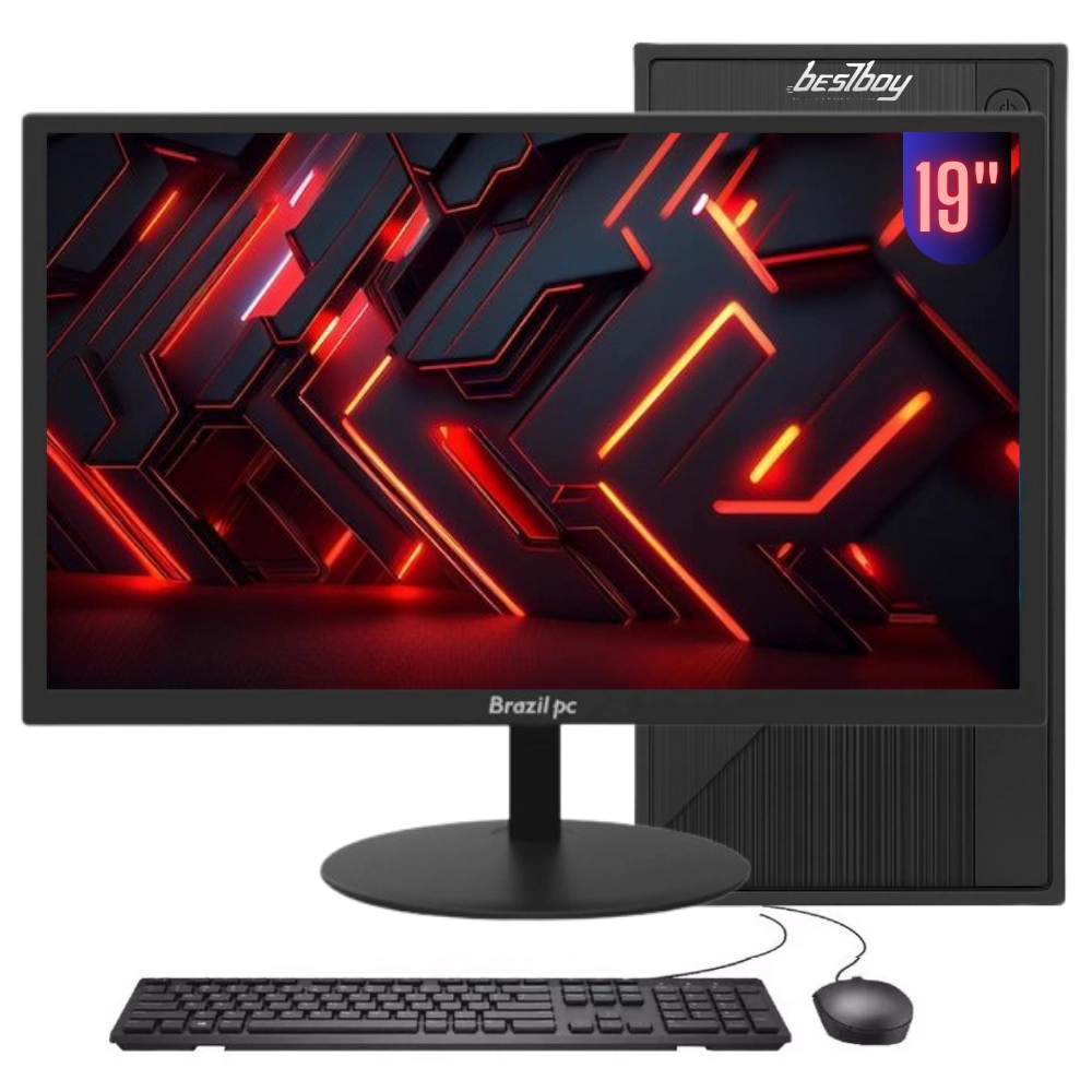 Computador Office Completo Intel Core I7 8gb Ssd 240gb Windows 10 Trial Monitor 19 - BestBoy