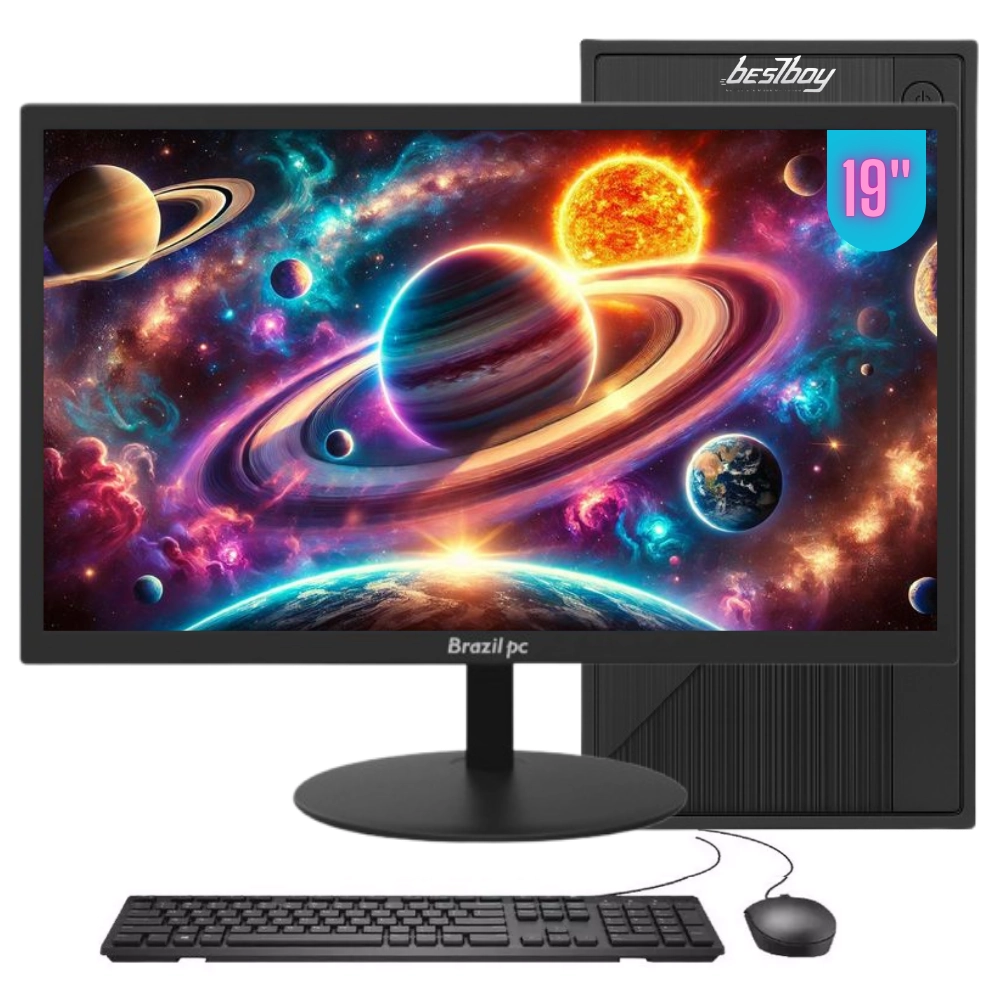 COMPUTADOR OFFICE I5 4° GERAÇÃO 8GB RAM SSD 240GB KIT TECLADO E MOUSE COM MONTOR 19" WIDOWS 10 TRIAL - BESTBOY