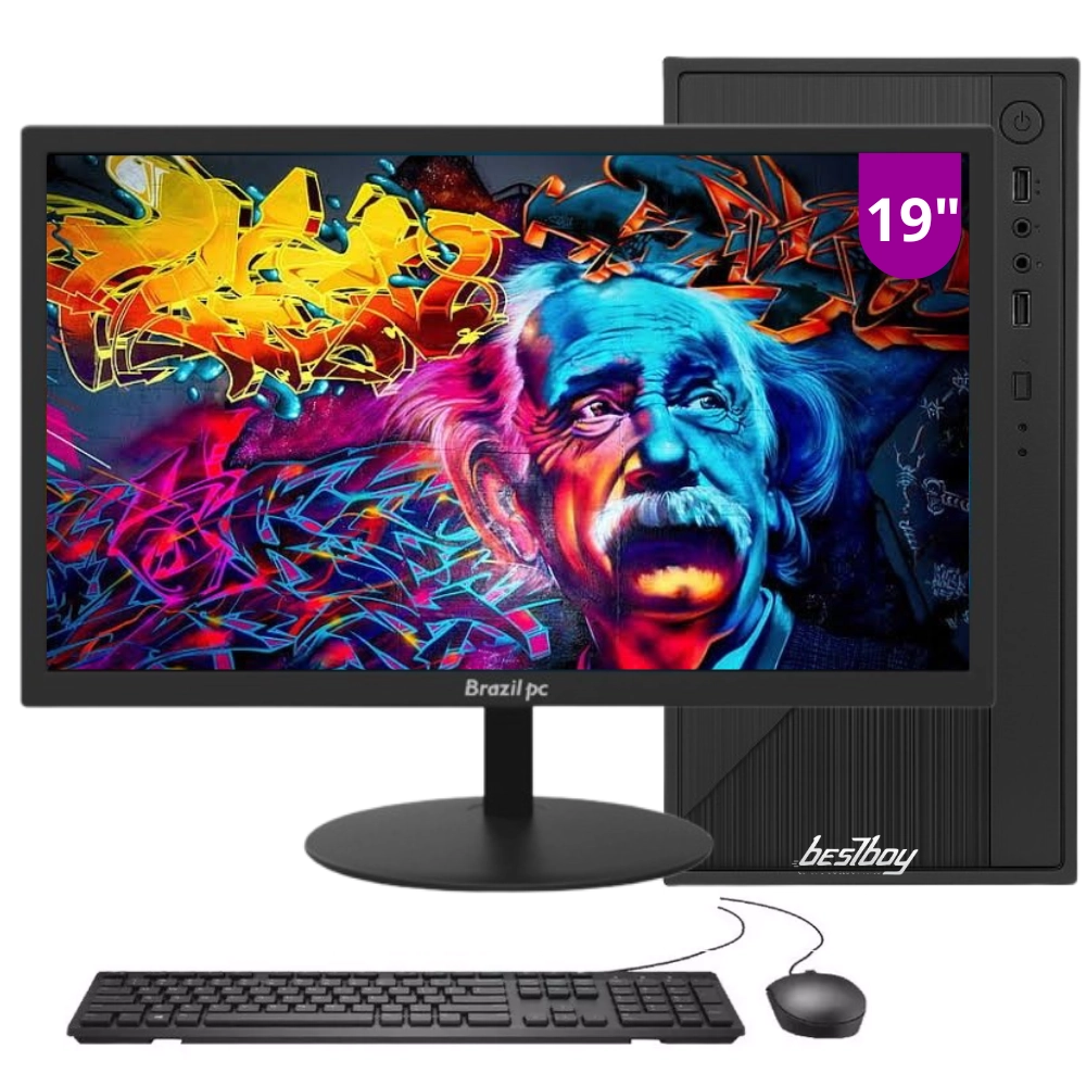 Computador Pc Cpu Completo Intel Core I3 8gb Ssd 256 Gb Monitor 19" Windows 10