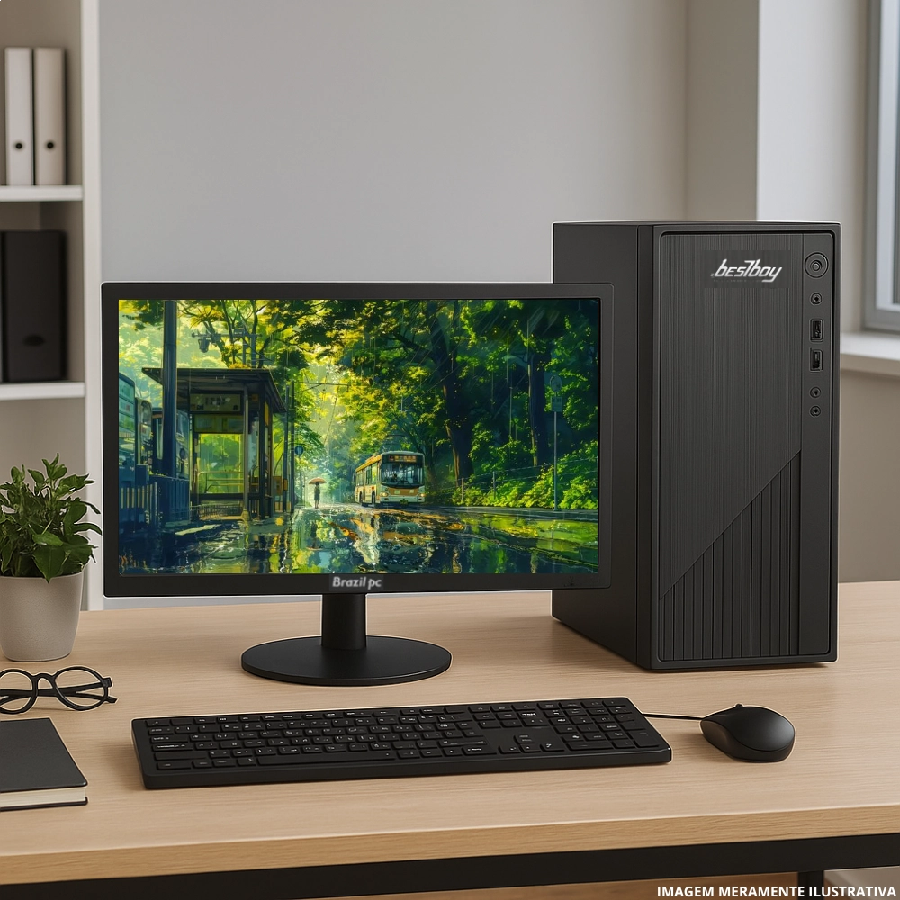Computador Pc Office Completo Bestboy Intel Core I5 3º 8GB RAM SSD 480GB Kit Teclado Mouse Monitor 20