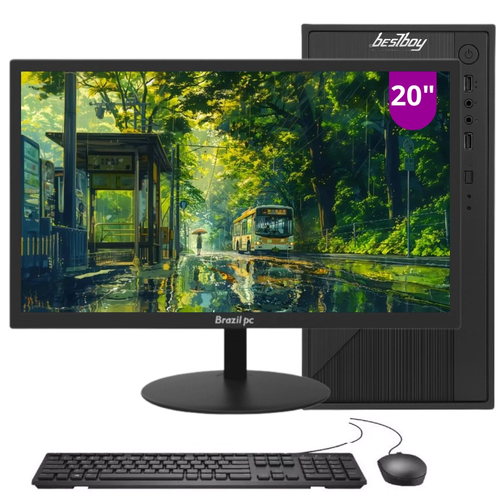 Computador Pc Office Completo Bestboy Intel Core I5 3º 8GB RAM SSD 480GB Kit Teclado Mouse Monitor 20