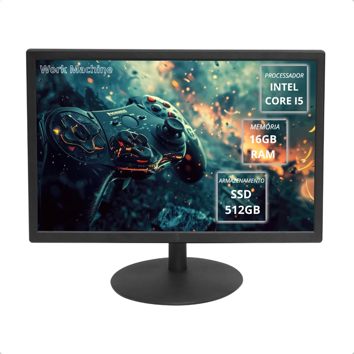 COMPUTADOR SLIM WORK MACHINE BESTBOY INTEL CORE I5 4º 16GB RAM SSD 512GB TECLADO MOUSE MONITOR 19 PT