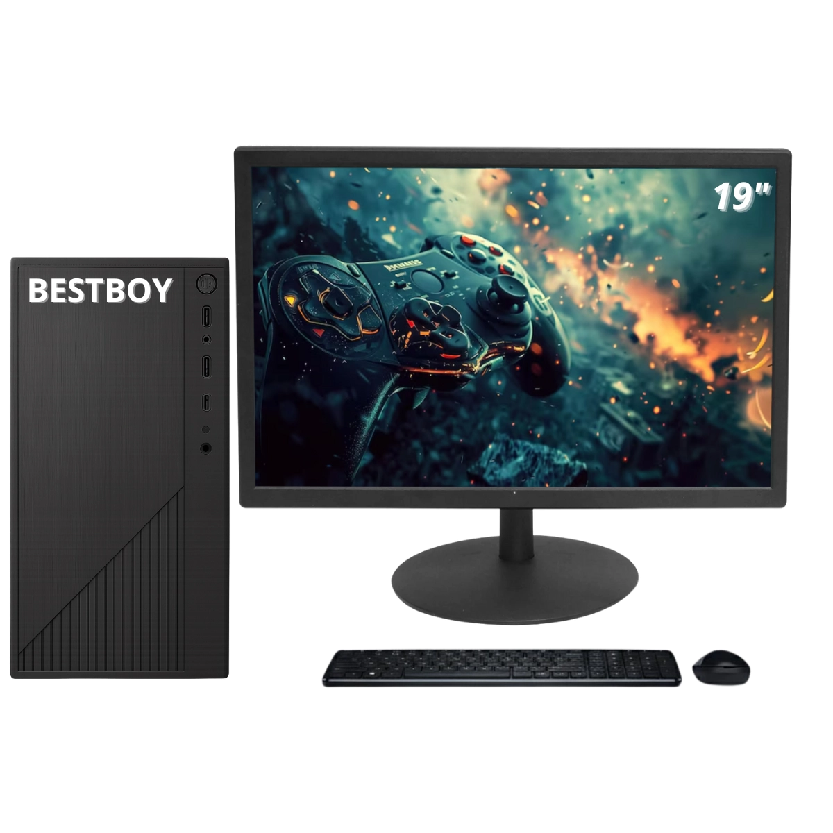 COMPUTADOR SLIM WORK MACHINE BESTBOY INTEL CORE I5 4º 16GB RAM SSD 512GB TECLADO MOUSE MONITOR 19 PT
