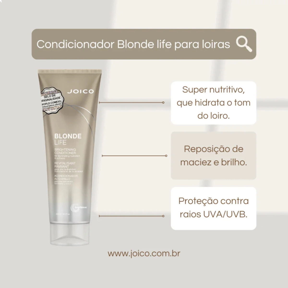 CONDICIONADOR CAPILAR PARA CABELOS LOIROS JOICO BLONDE LIFE 250ML