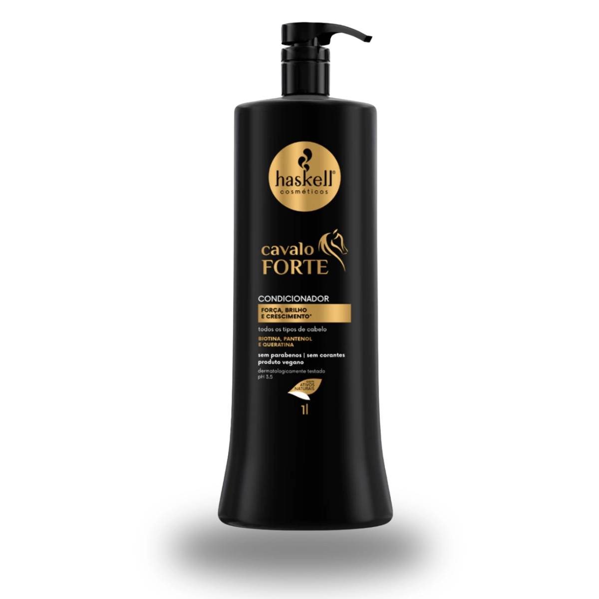 CONDICIONADOR CAVALO FORTE 1L HASKELL E KIT NUTRIÇÃO TOTAL 10GR