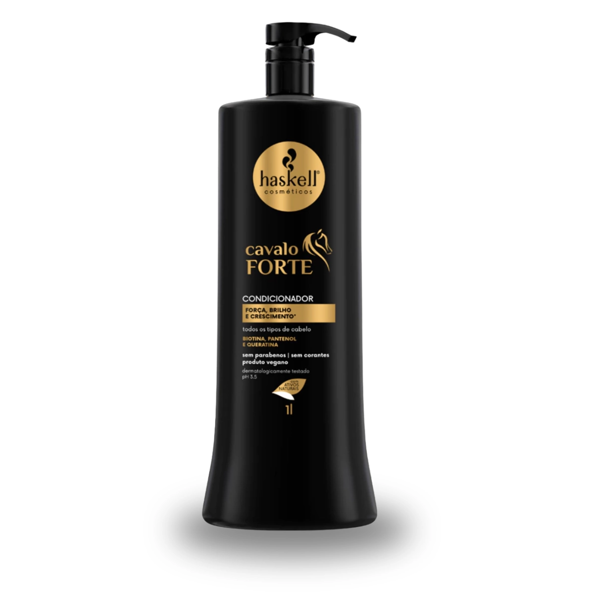 CONDICIONADOR CAVALO FORTE 1L HASKELL PLUS KIT FORÇA TOTAL E NUTRIÇÃO 10GR