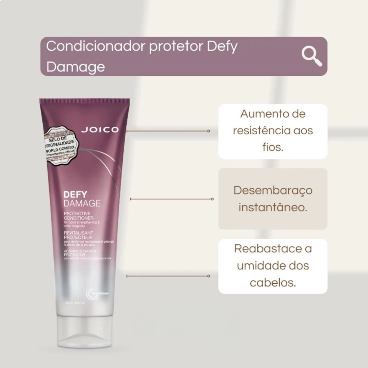 CONDICIONADOR PROTETOR DE DANOS E FORTALECEDOR DEFY DAMAGE 250 ML
