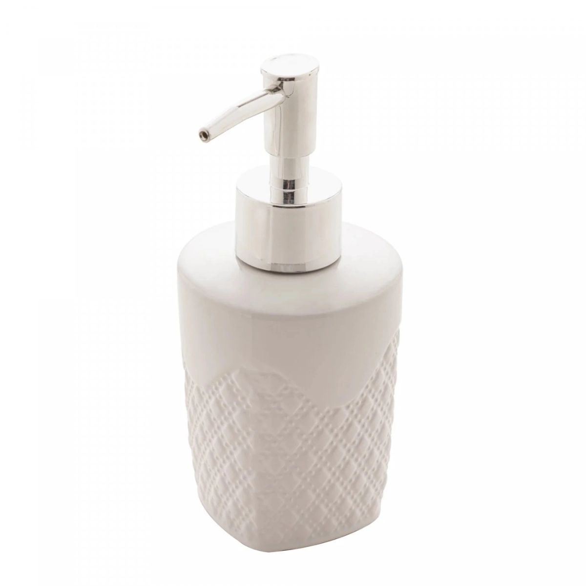 CONJUNTO 3 PEÇAS PARA BANHEIRO DE CERÂMICA SUMMIT BRANCO E PRATEADO