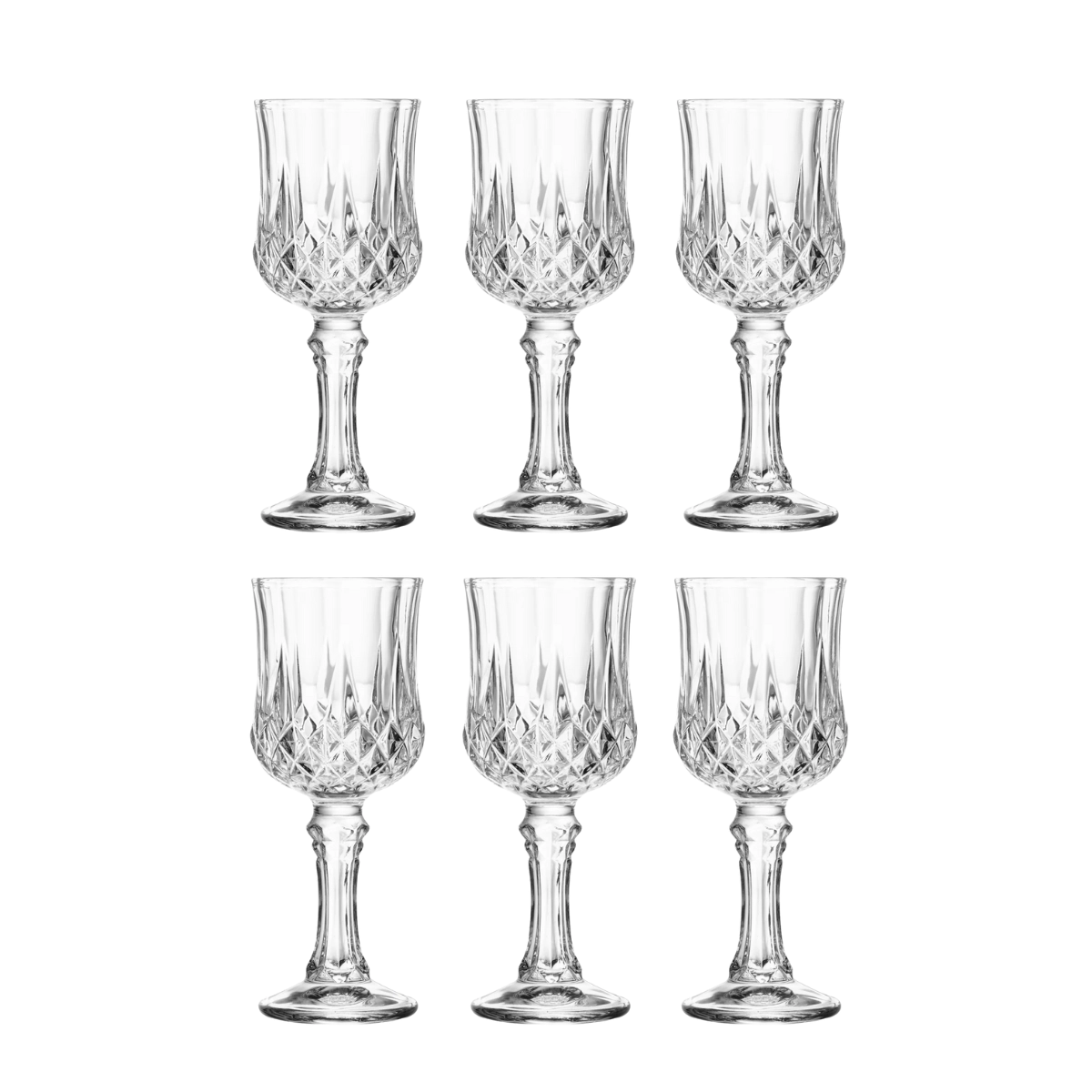 CONJUNTO 6 TAÇAS DE VIDRO PARA LICOR LYOR DIAMANTE 50ML 
