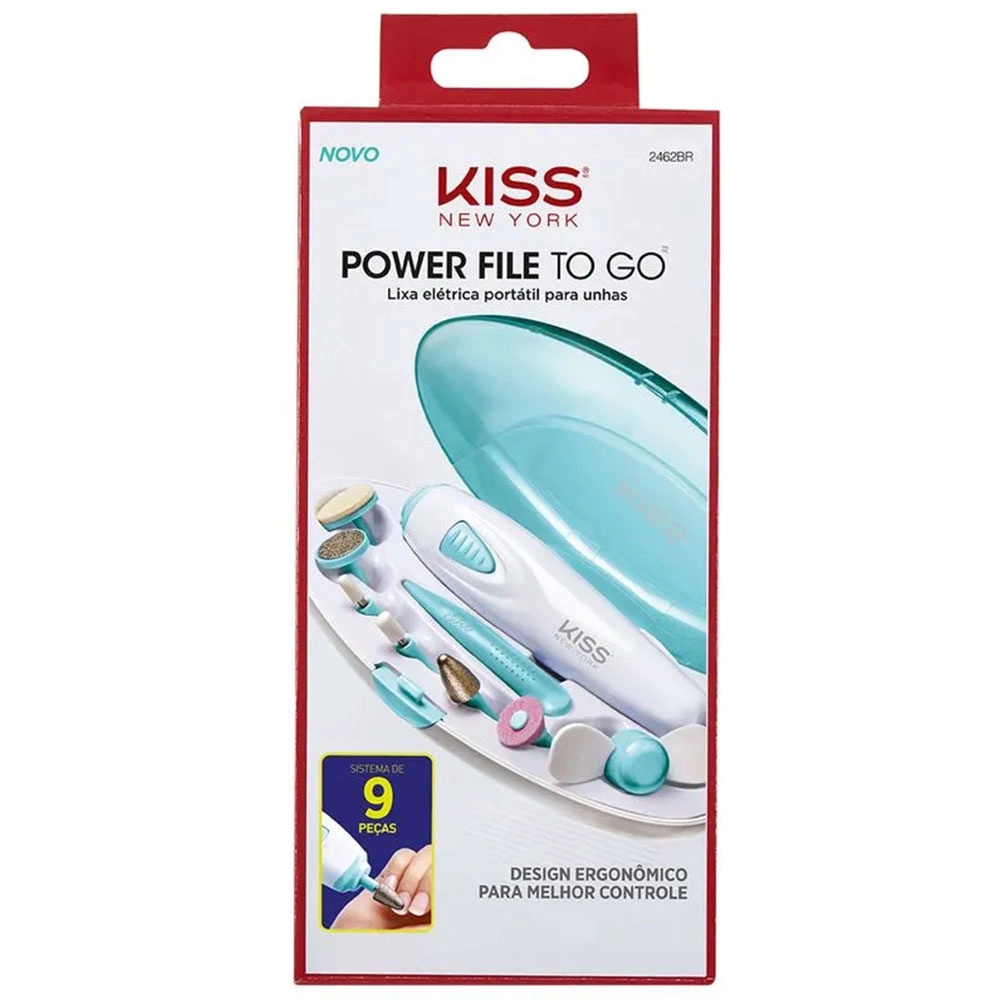 CONJUNTO DE LIXA ELÉTRICA POWER FILE TO GO KISS NEW YORK 2462BR