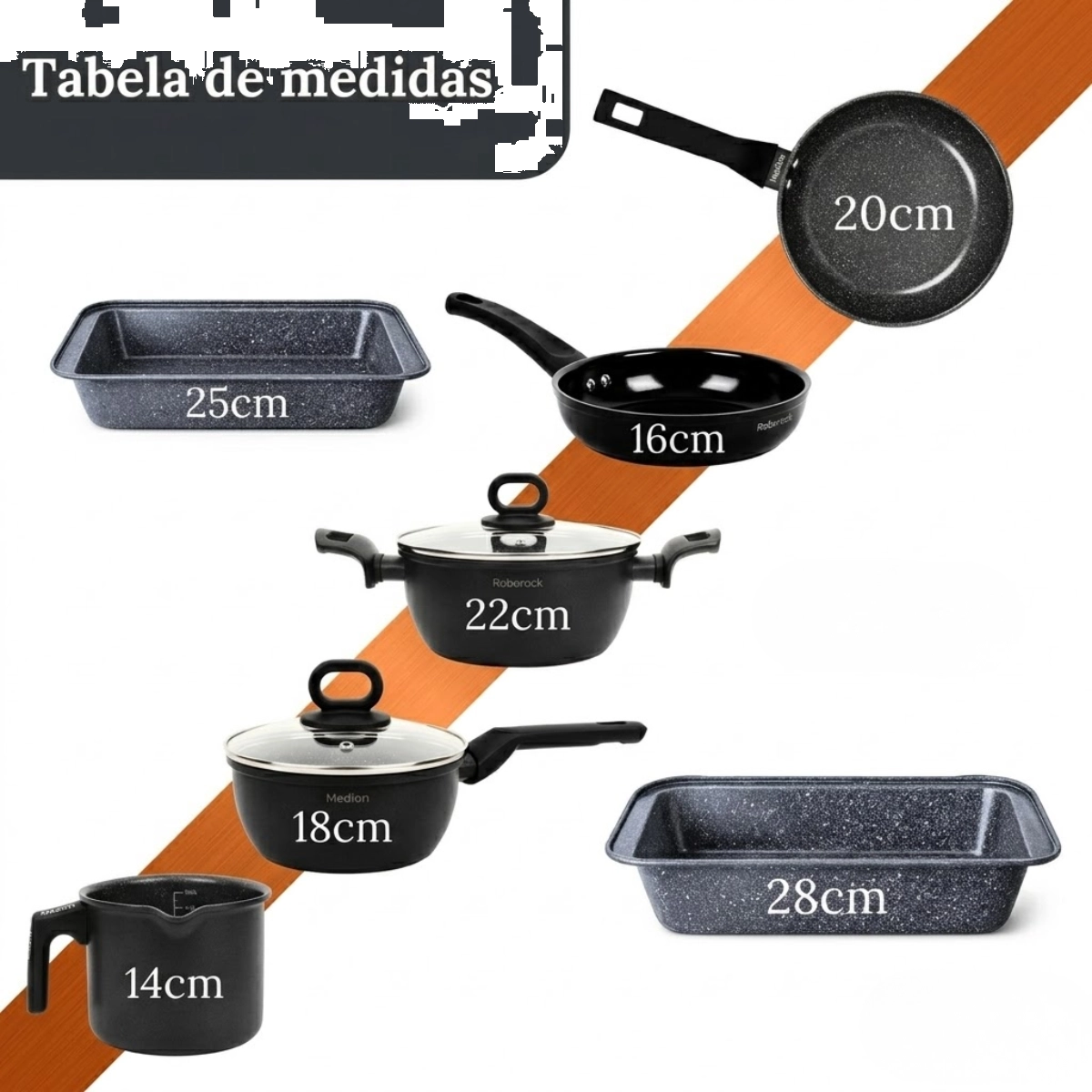 Conjunto de Panelas 10 Pecas com Revestimento Ceramico e Base Compativel com Inducao Ceramic Line B