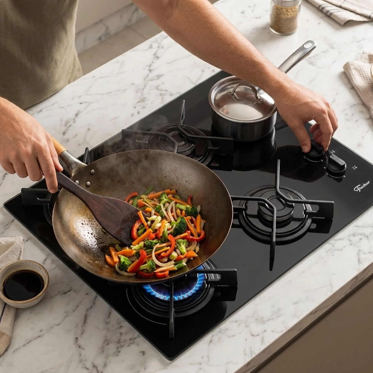 COOKTOP 4 BOCAS A GAS FISCHER VIDRO PRETO TREMPE RAPIDA IRON COOKTOP 4 BOCAS A GAS FISCHER VIDRO PRETO TREMPE RAPIDA IRON