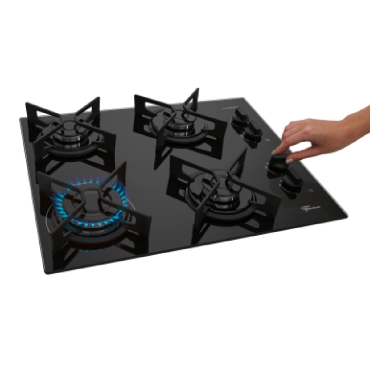 COOKTOP 4 BOCAS A GAS FISCHER VIDRO PRETO TREMPE RAPIDA IRON COOKTOP 4 BOCAS A GAS FISCHER VIDRO PRETO TREMPE RAPIDA IRON