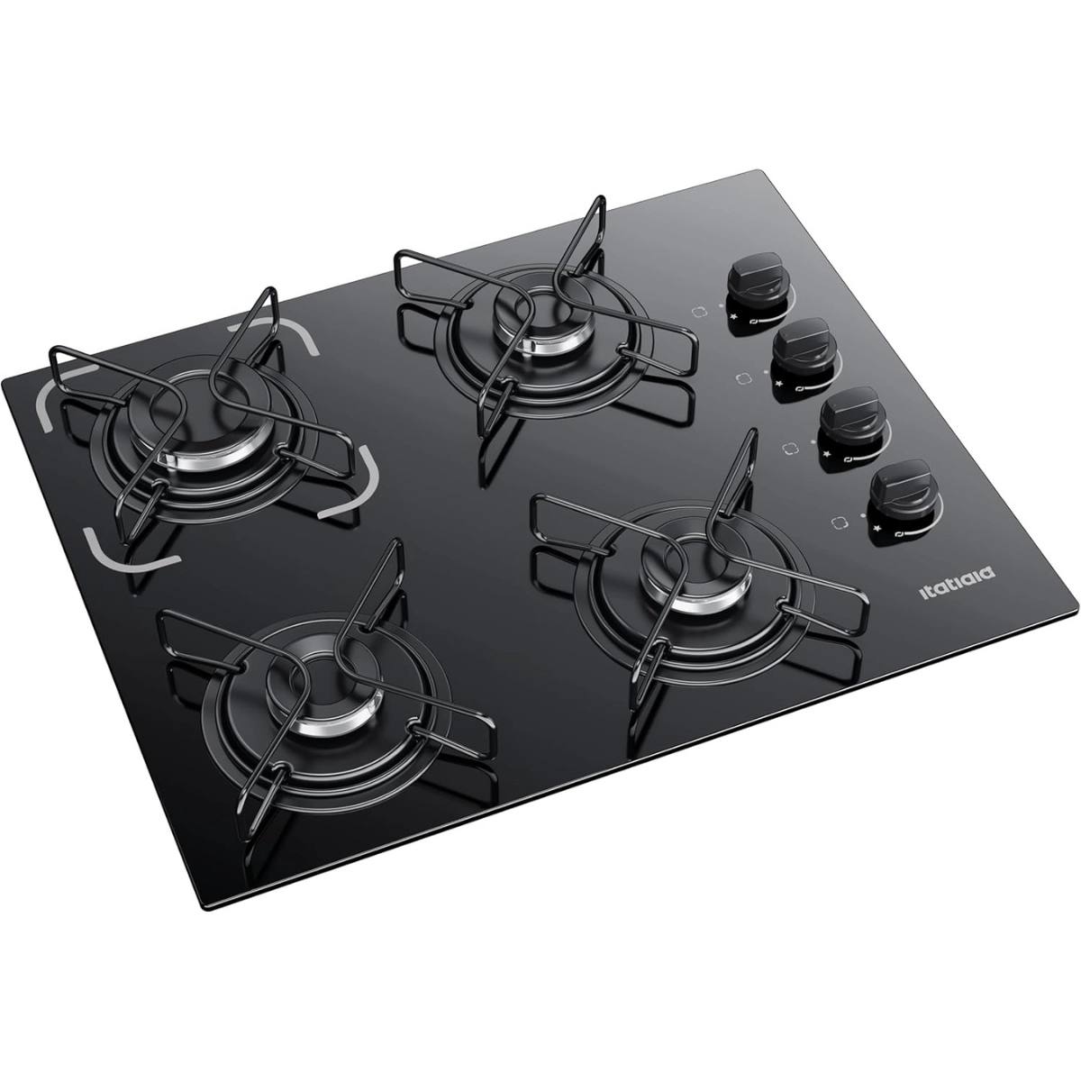 Cooktop 4 Bocas Itatiaia Essencial com Mesa de Vidro Temperado Preto Bivolt Cooktop 4 Bocas Itatiaia Essencial com Mesa de Vidro Temperado Preto Bivolt