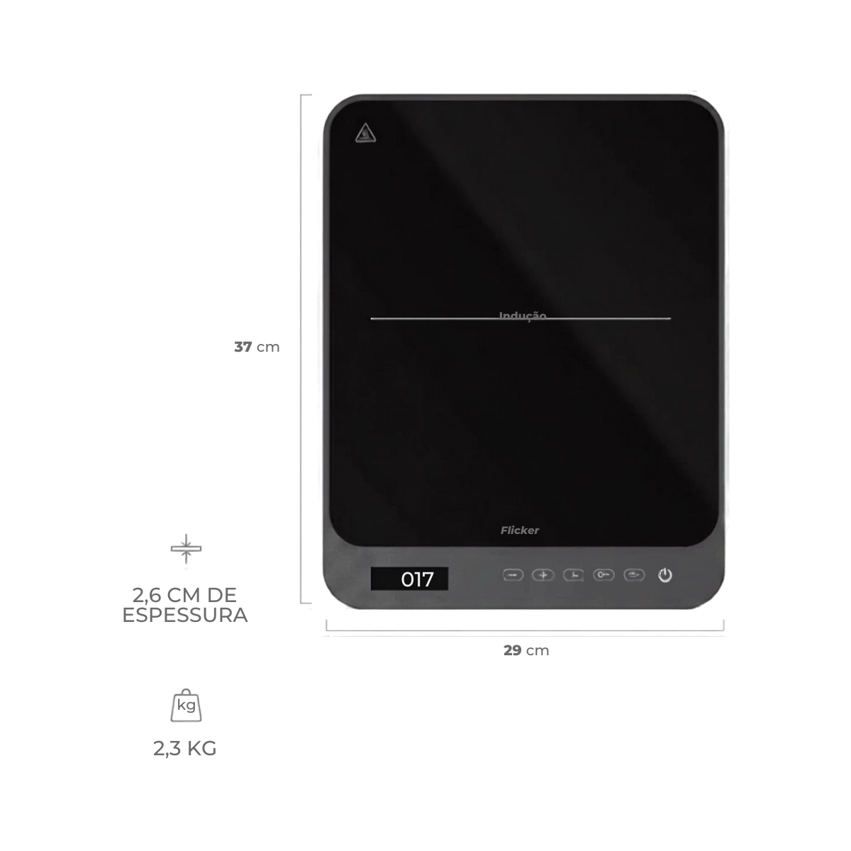 COOKTOP DE INDUÇÃO FISCHER 1 BOCA BIVOLT BRANCO TOUCH PORTATIL COOKTOP DE INDUÇÃO FISCHER 1 BOCA BIVOLT BRANCO TOUCH PORTATIL