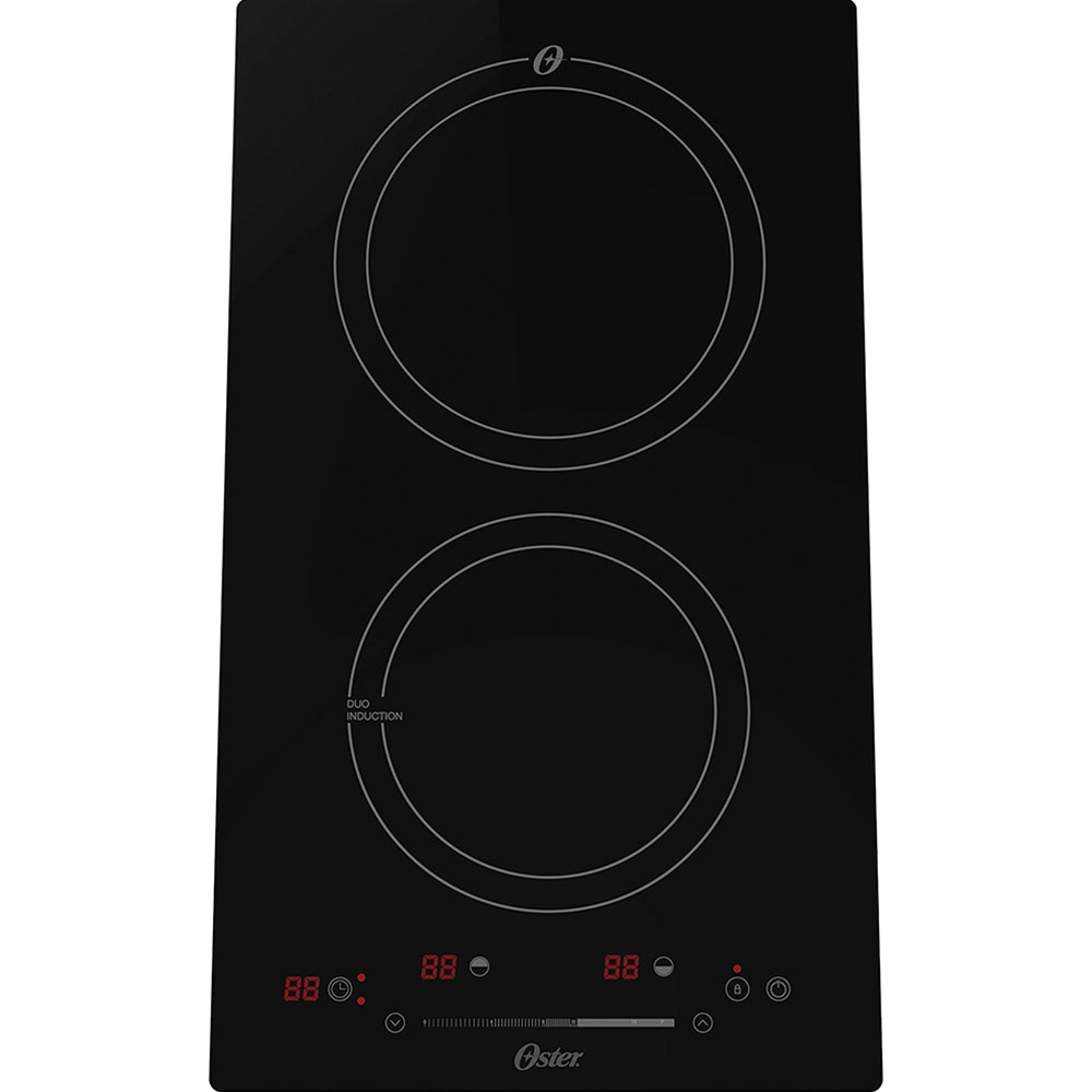 COOKTOP DE INDUÇÃO OSTER 2 BOCAS TOUCH SCREEN 2 EM 1 PRETO 127V