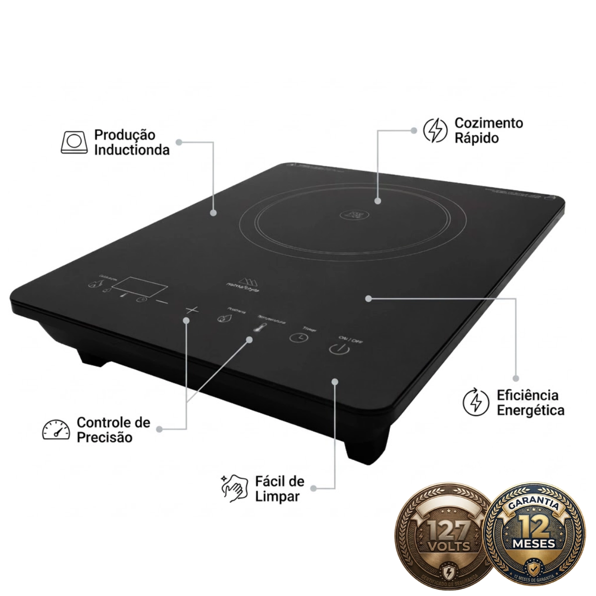 COOKTOP DE INDUÇÃO PORTÁTIL 1 BOCA CI01 MIMO STYLE 127V COOKTOP DE INDUÇÃO PORTÁTIL 1 BOCA CI01 MIMO STYLE 127V