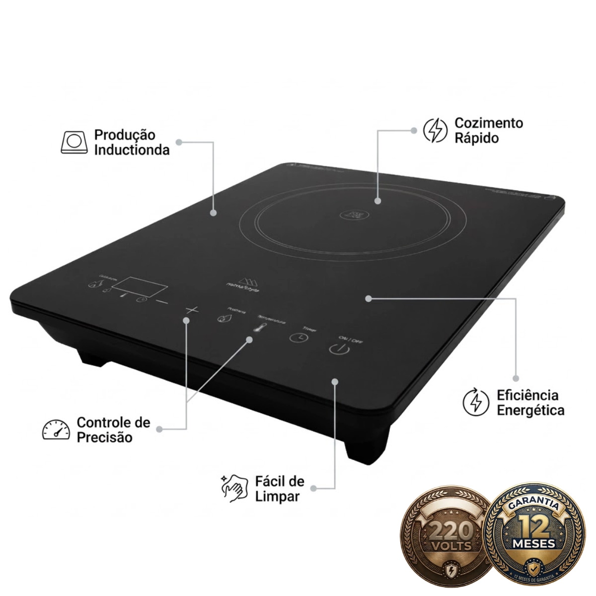 COOKTOP DE INDUÇÃO PORTÁTIL 1 BOCA CI01 MIMO STYLE 220V COOKTOP DE INDUÇÃO PORTÁTIL 1 BOCA CI01 MIMO STYLE 220V