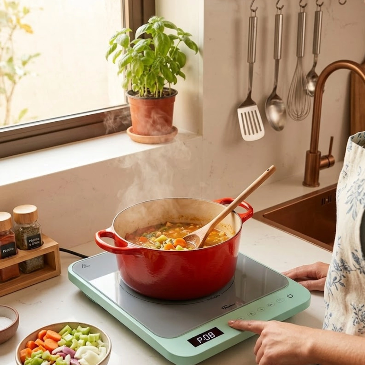 COOKTOP DE INDUCAO FISCHER 1 BOCA BIVOLT VERDE TOUCH SCREEN PORTATIL COOKTOP DE INDUCAO FISCHER 1 BOCA BIVOLT VERDE TOUCH SCREEN PORTATIL