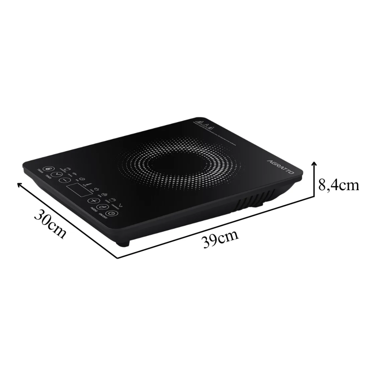 COOKTOP ELETRICO INDUÇÃO VITROCERAMICA FRIA 127V PRETO 1200W