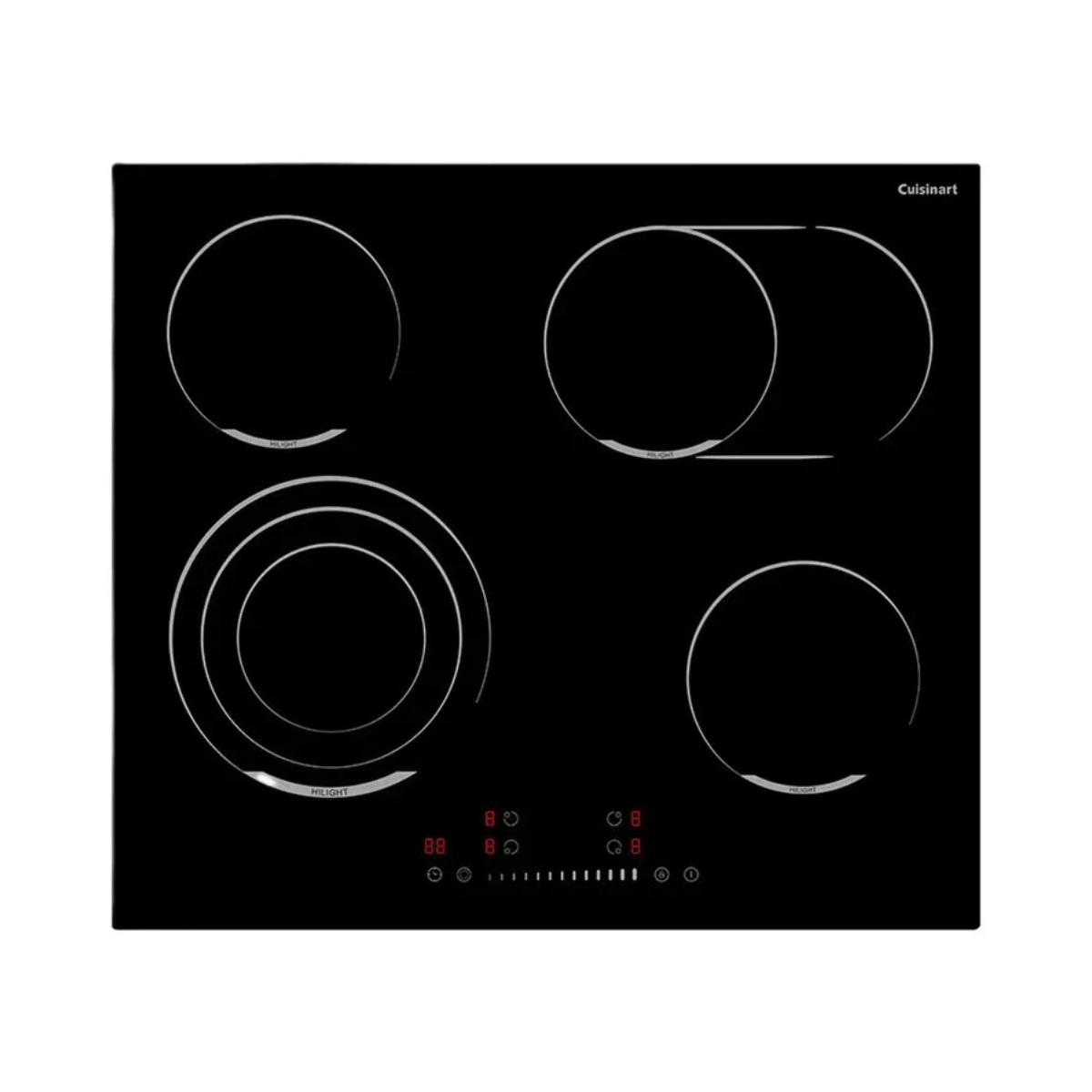 Cooktop Eletrico Vitroceramico 4 Zonas 60cm Cuisinart 220v Preto