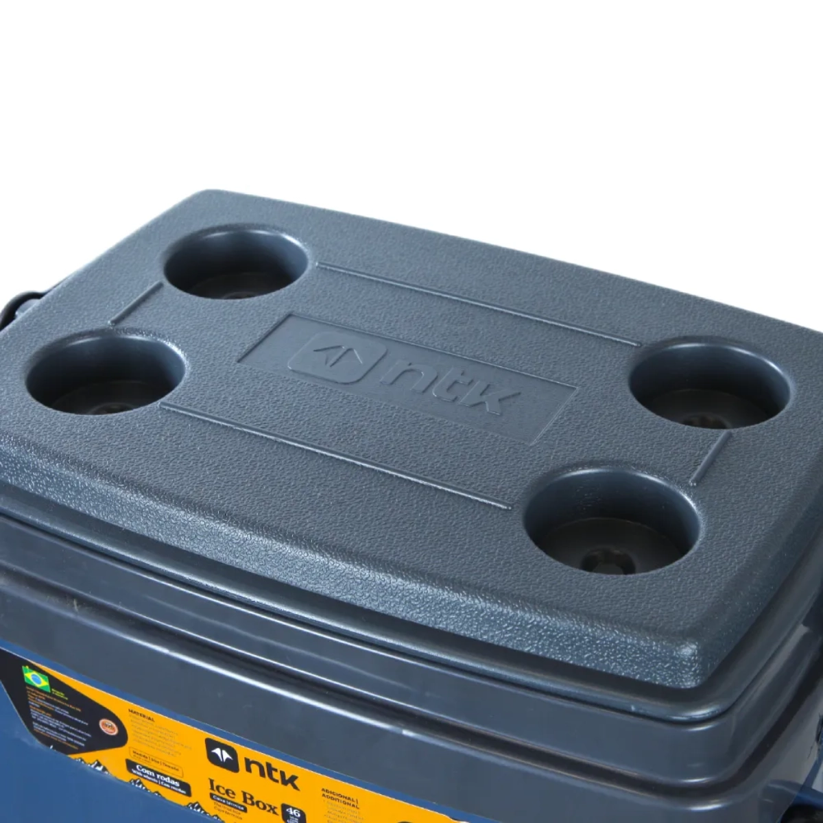 COOLER ICE BOX NAUTIKA 34 LITROS COM RODINHA AZUL 