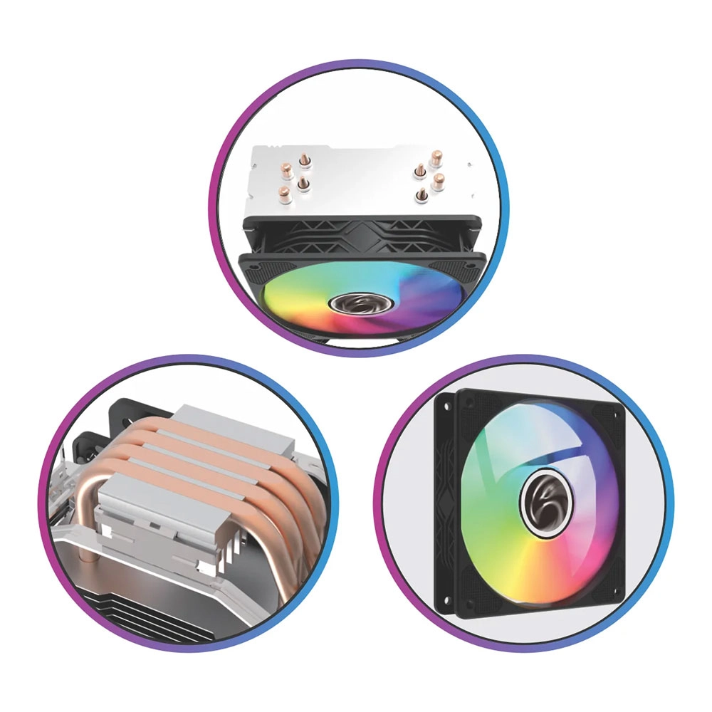 COOLER LED GAMER BRAZILPC HEATPIPE 150W CL-SA01 COOLER LED GAMER BRAZILPC HEATPIPE 150W CL-SA01