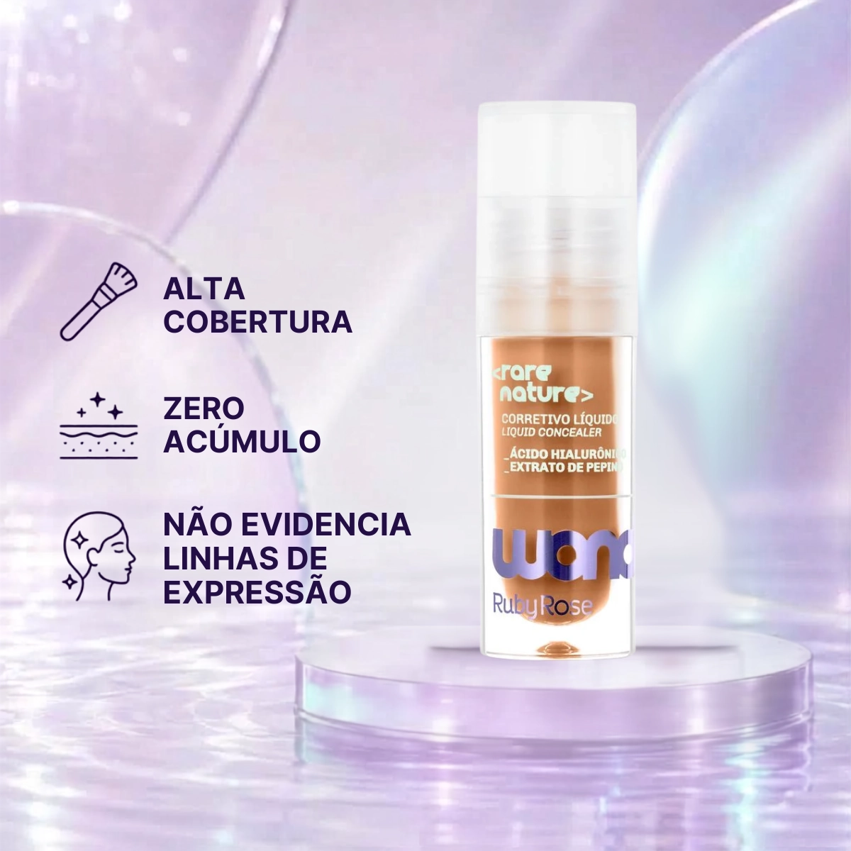 CORRETIVO LÍQUIDO RARE NATURE LINHA WONDER RN35 RUBY ROSE CORRETIVO LÍQUIDO RARE NATURE LINHA WONDER RN35 RUBY ROSE