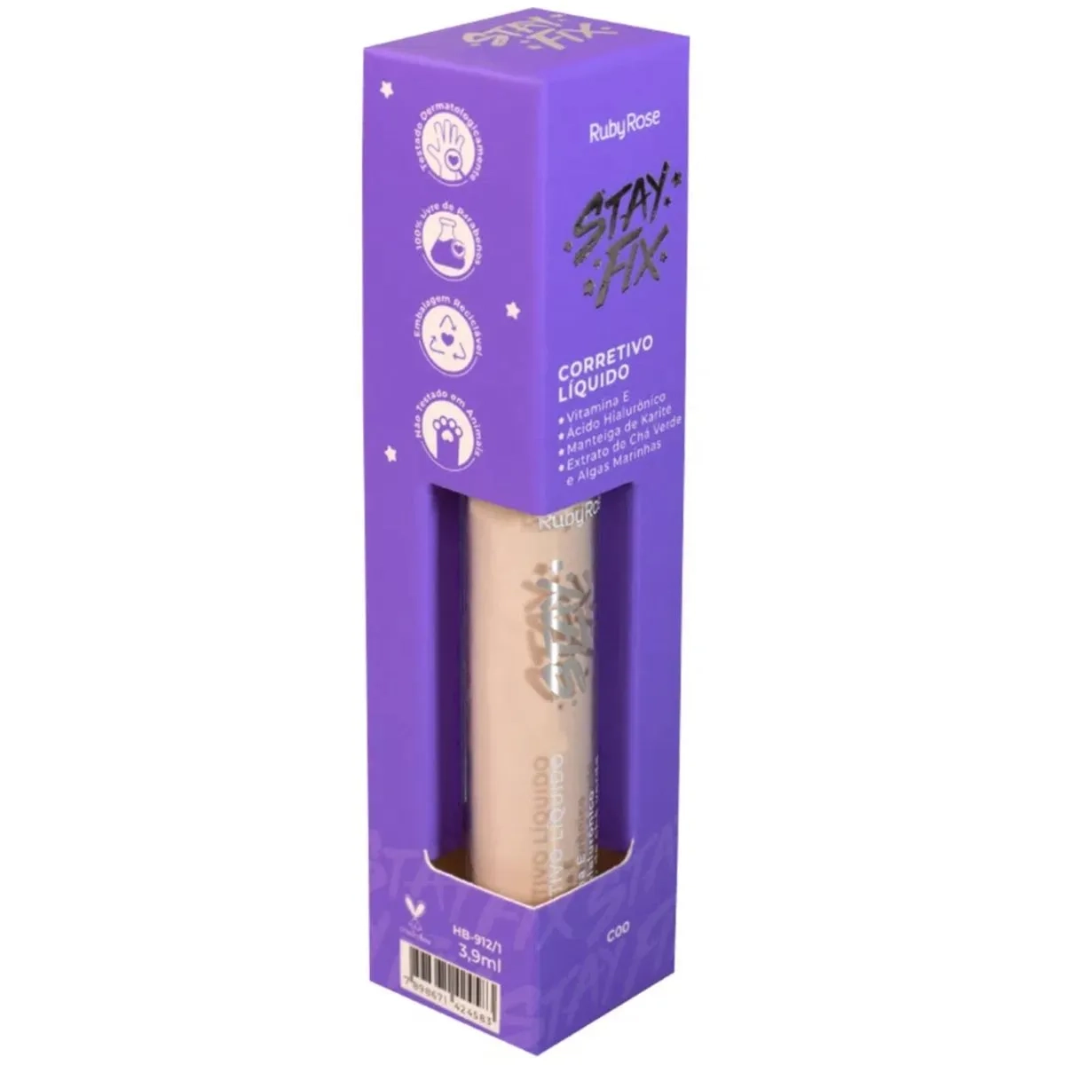 CORRETIVO LÍQUIDO RUBY ROSE STAY FIX TOM C00