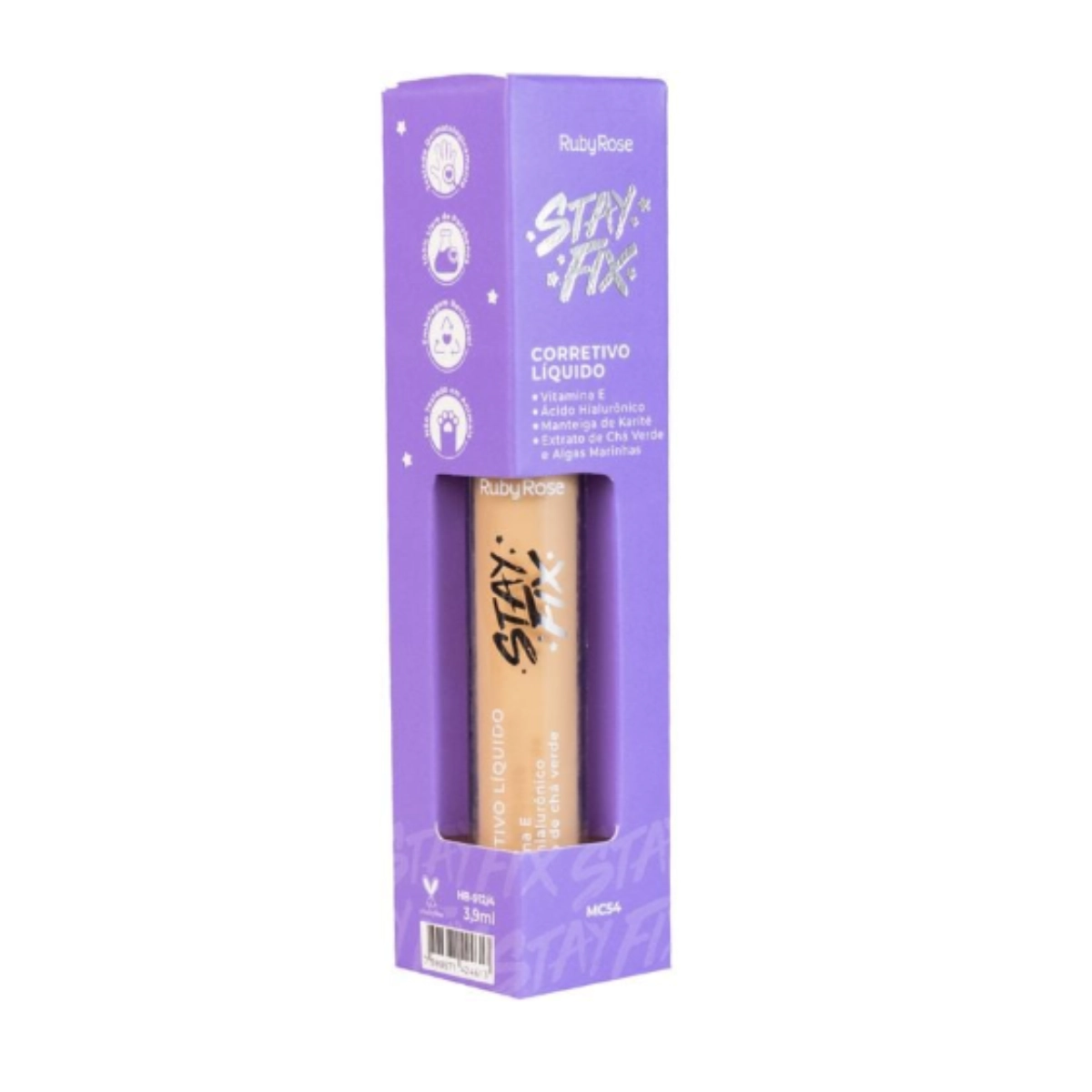 CORRETIVO LÍQUIDO RUBY ROSE STAY FIX TOM MC54