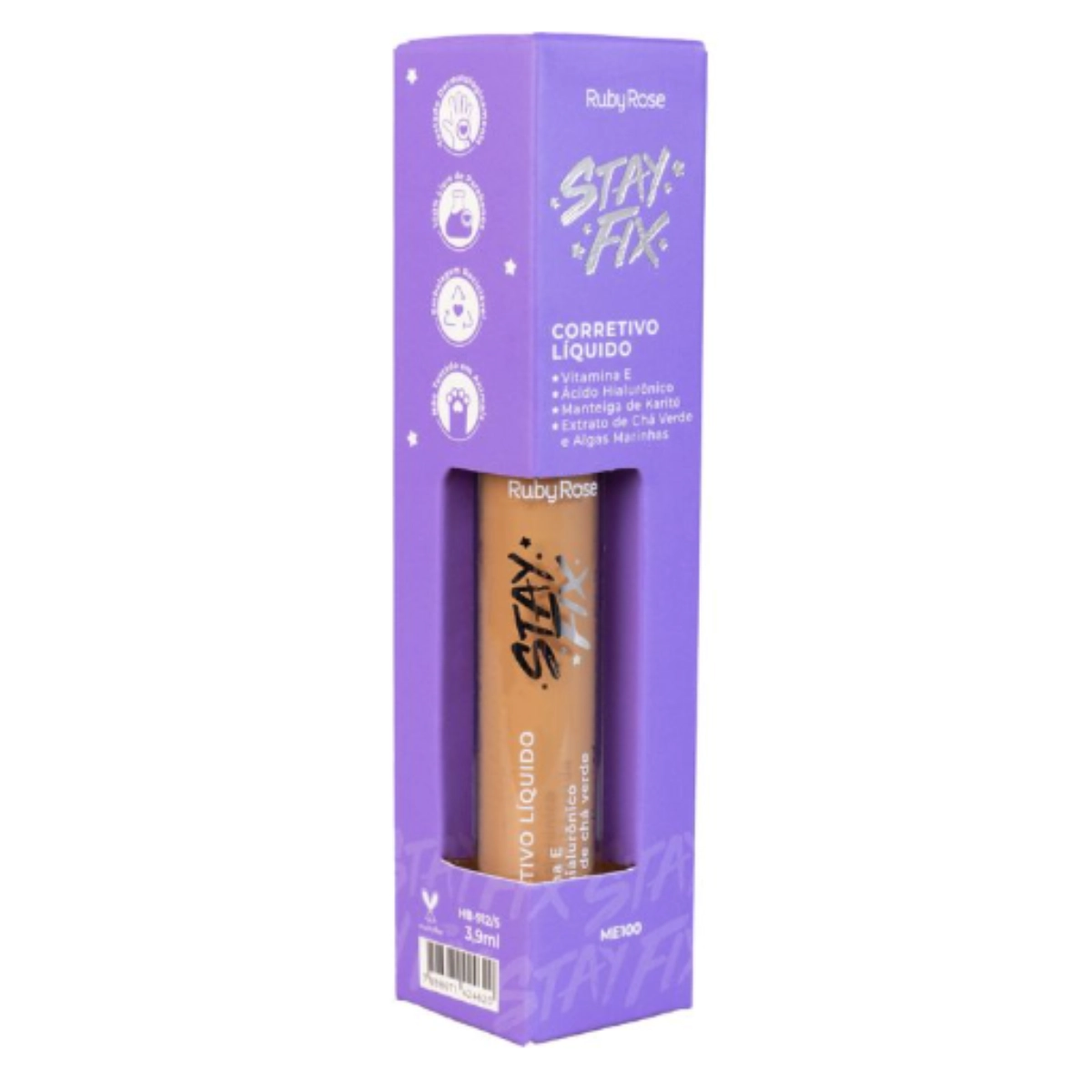 CORRETIVO LÍQUIDO RUBY ROSE STAY FIX TOM ME100