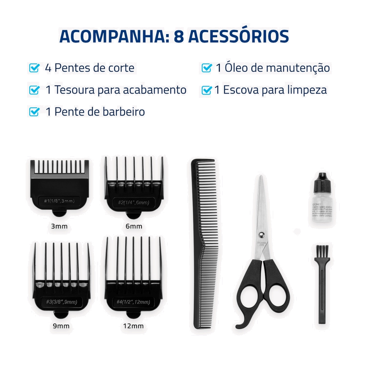 CORTADOR DE CABELOS MONDIAL TITANIUM POWER CR-09M 127V