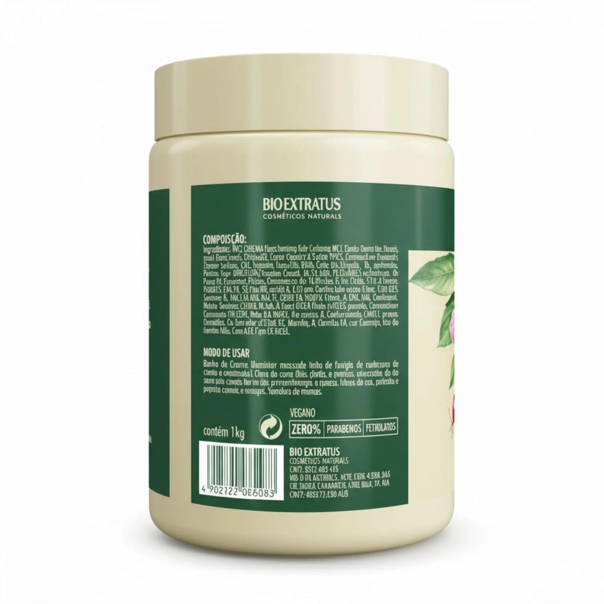 CREME ANTIQUEDA VEGANO JABORANDI BIOEXTRATUS  1KG