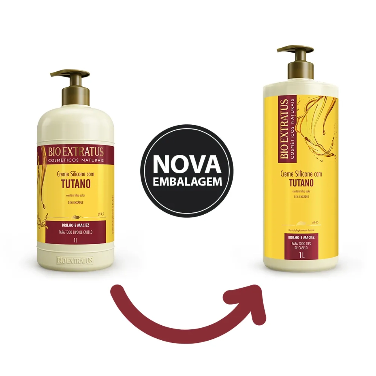 CREME CAPILAR SILICONE COM TUTANO E FILTRO SOLAR 1 LITRO