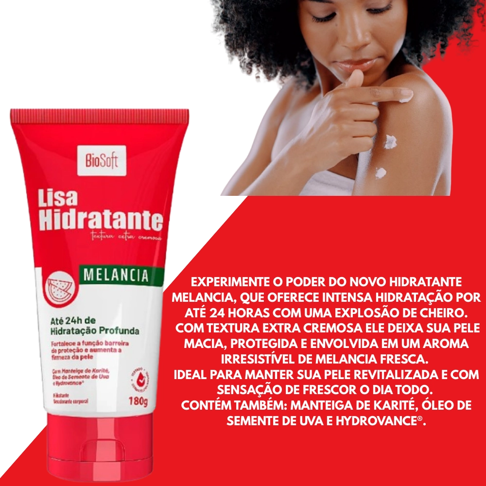 Creme Hidratante Corporal Melancia Bio Soft 