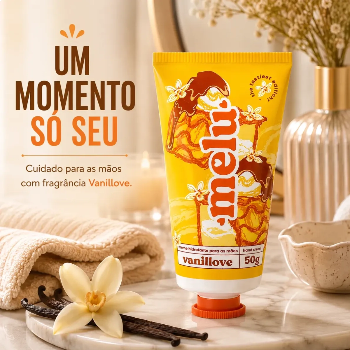CREME HIDRATANTE PARA AS MAOS MELU RUBY ROSE VANILLOVE BAUNILHA CREME HIDRATANTE PARA AS MAOS MELU RUBY ROSE VANILLOVE BAUNILHA