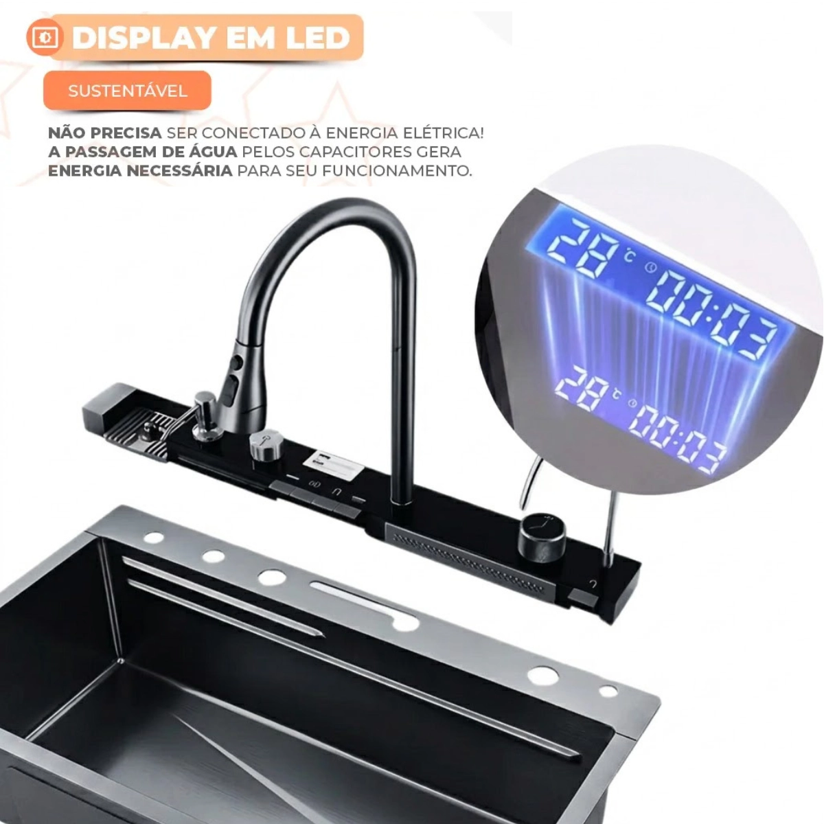 CUBA PARA COZINHA GOURMET PRETA AUTOMÁTICA MULTIFUNCIONAL LED DIGITAL CUBA PARA COZINHA GOURMET PRETA AUTOMÁTICA MULTIFUNCIONAL LED DIGITAL