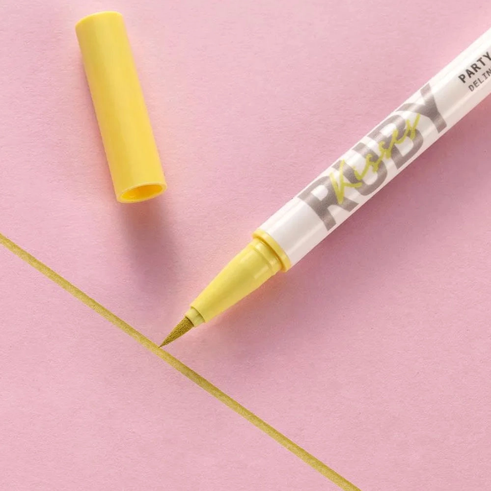 Delineador em Caneta Party Proof Amarela Ruby Kisses