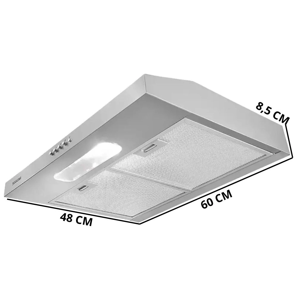 Depurador de Ar Suggar 60cm Slim 3 Vel. Dps161ix Inox 127v
