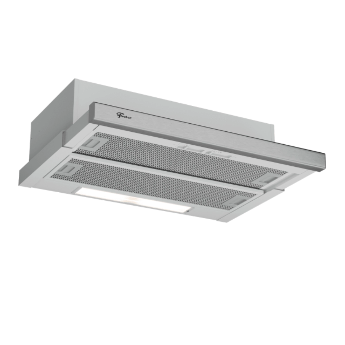 DEPURADOR E EXAUSTOR DE EMBUTIR FISCHER SLIM 60 CM FRONTAL INOX