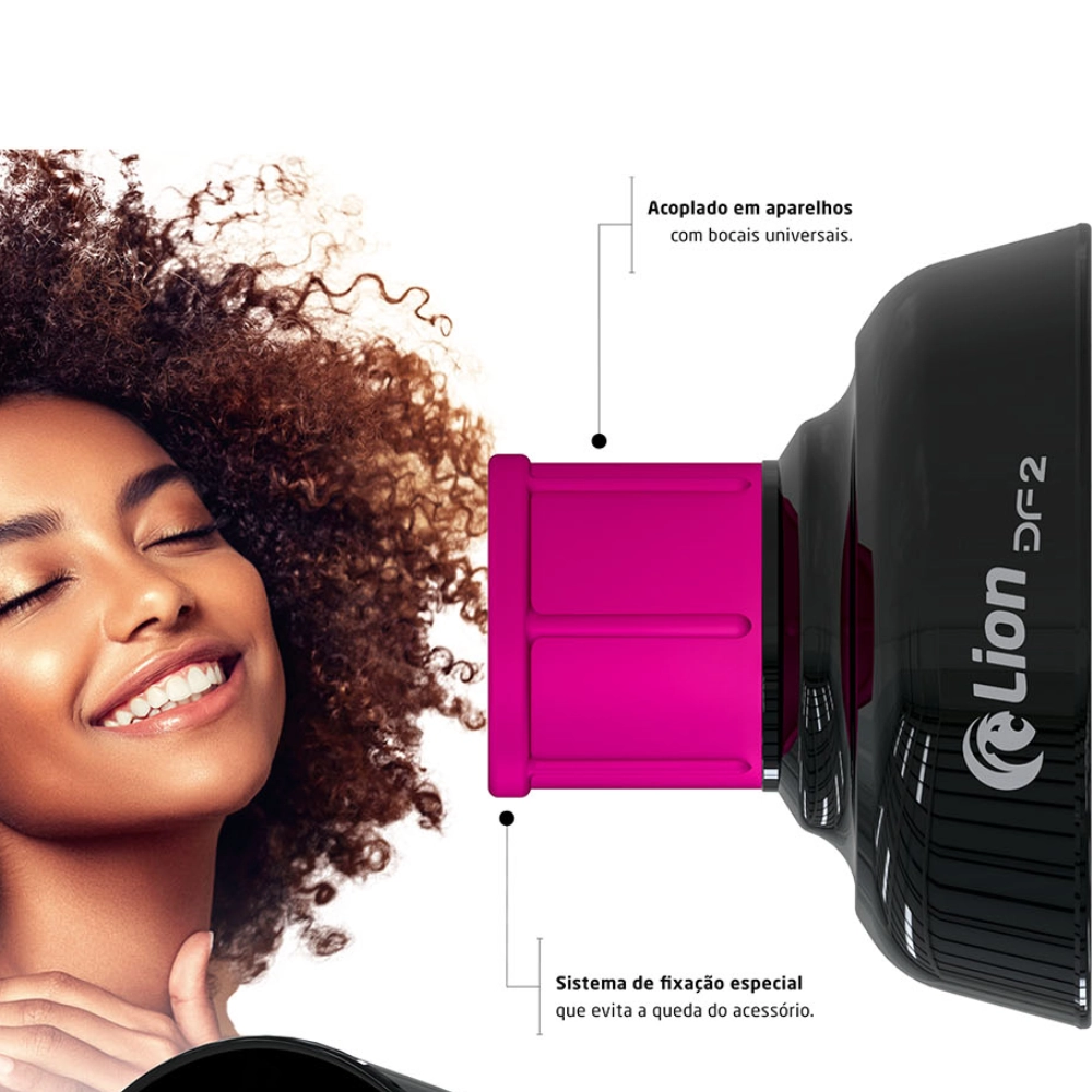 Difusor Secador Cabelo Cachos Universal Lion DF2