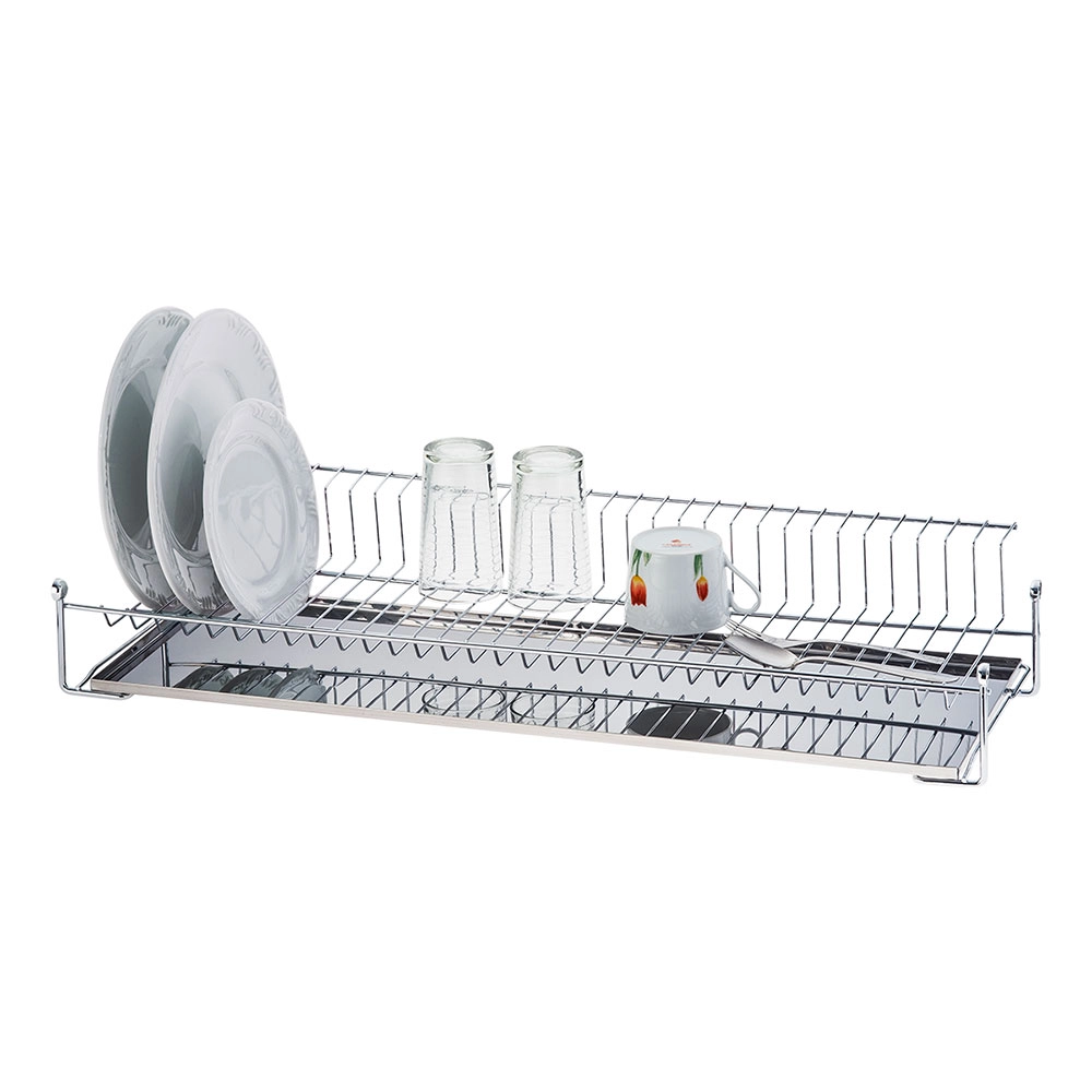 Escorredor de Louças Fixo Aéreo C/ Bandeja Schmitt 57 Cm Cromado