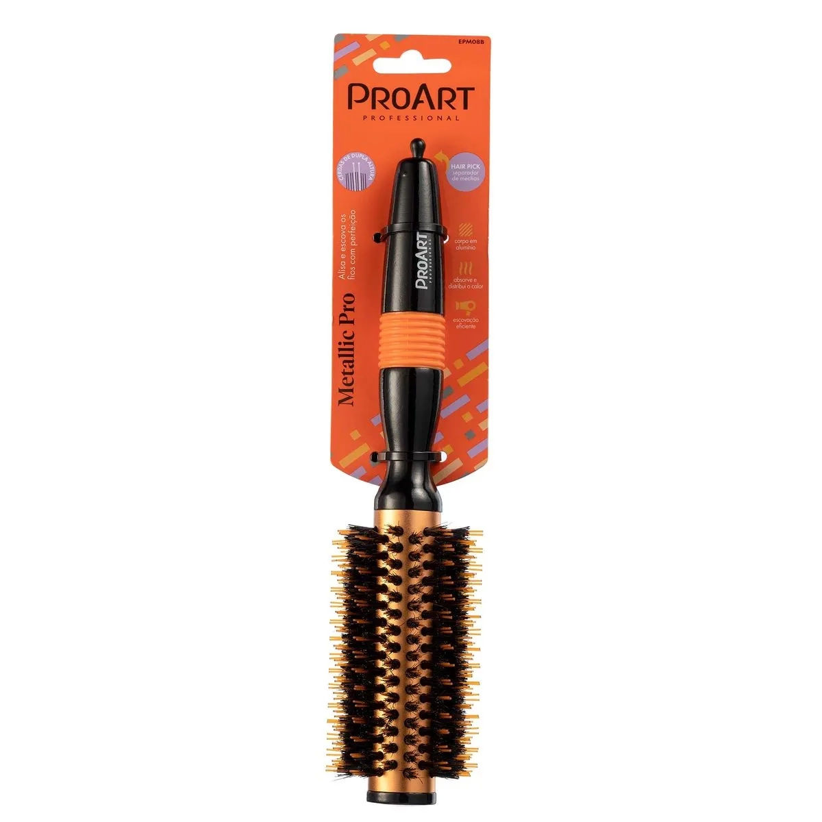 ESCOVA DE CABELO METALICA PRO LARANJA 25MM TÉRMICA CERDAS DUPLAS ESCOVA DE CABELO METALICA PRO LARANJA 25MM TÉRMICA CERDAS DUPLAS