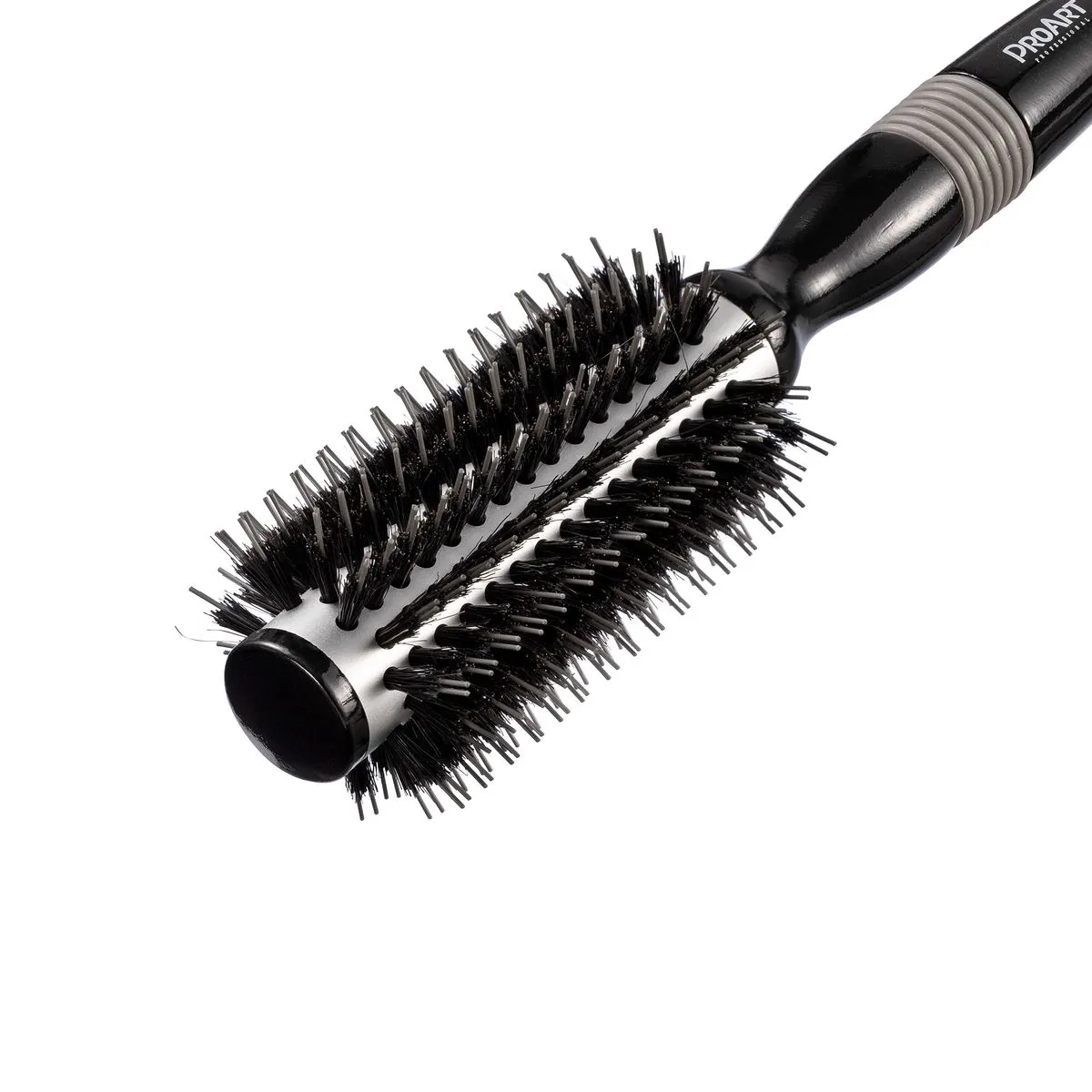 ESCOVA DE CABELO METALICA PRO PRATA 25MM TÉRMICA CERDAS DUPLAS ESCOVA DE CABELO METALICA PRO PRATA 25MM TÉRMICA CERDAS DUPLAS