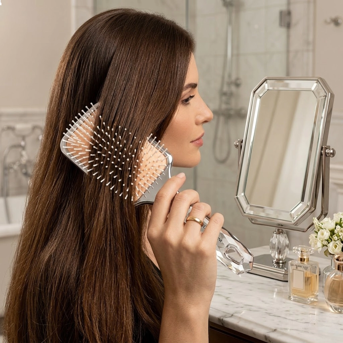 ESCOVA DE CABELO PROFISSIONAL RAQUETE DIAMOND MARCO BONI ESCOVA DE CABELO PROFISSIONAL RAQUETE DIAMOND MARCO BONI