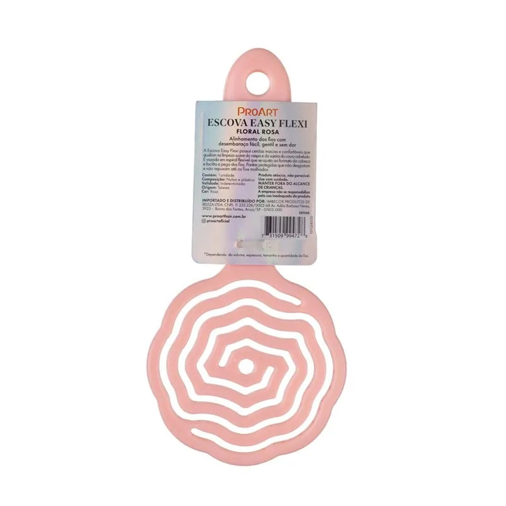 ESCOVA FLORAL EASY FLEXI PROART ROSA