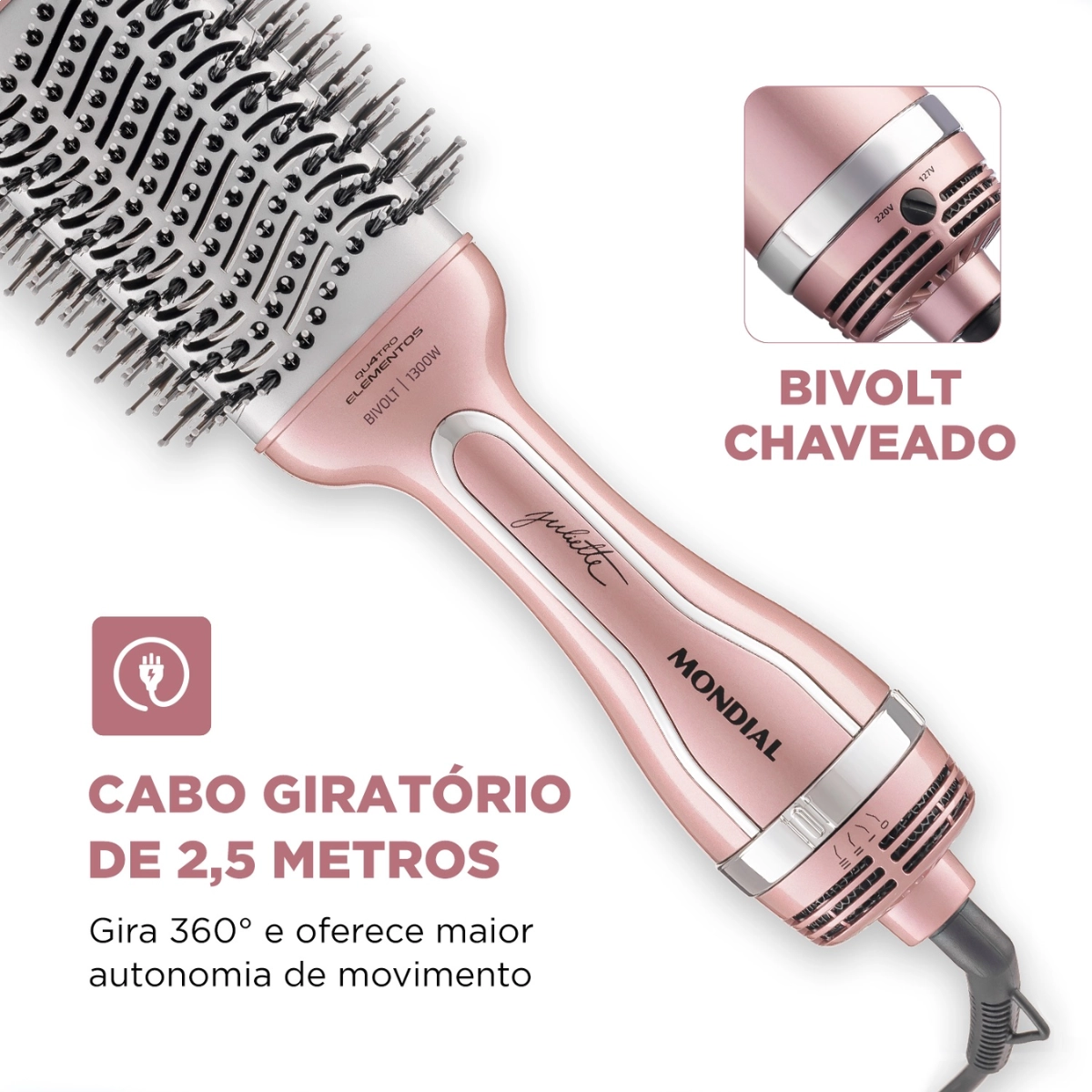 Escova Secadora Es-ju-01 Bivolt 